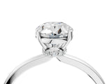 Platinum Oval Cut Diamond Solitaire Ring with Classic Band and Four-Prong Setting_11