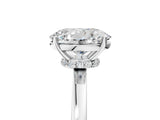 Platinum Oval Cut Diamond Solitaire Ring with Classic Band and Four-Prong Setting_12