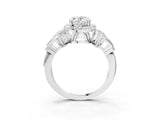 Platinum Oval Cut Halo Diamond Split Shank Engagement Ring with Four-Prong Setting_16