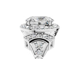 Platinum Oval Cut Halo Diamond Split Shank Engagement Ring with Four-Prong Setting_18