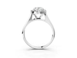 Platinum Oval Cut Halo Solitaire Engagement Ring with Square Band and Four-Prong Setting_15