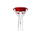 Platinum Oval Cut Ruby Solitaire Engagement Ring with Cathedral Setting and Four-Prong Mount_17