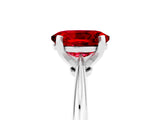 Platinum Oval Cut Ruby Solitaire Engagement Ring with Classic Band and Four-Prong Setting_29