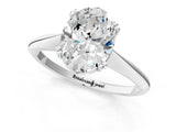 Platinum Oval Cut Solitaire Diamond Ring with Six-Prong Setting and Classic Band_7