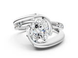 Platinum Oval Cut Solitaire Tension-Set Diamond Split Shank Ring_25