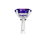 Platinum Oval Cut Tanzanite Solitaire Engagement Ring with Classic Band and Four-Prong Setting_17