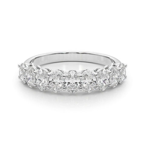 Platinum Oval Diamond Prong-Set Eternity Band 2
