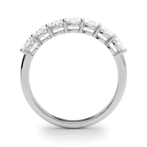 Platinum Oval Diamond Shared Prong Eternity Band