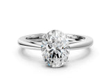 Platinum Oval Solitaire Diamond Ring with Split Shank and Four-Prong Setting_20