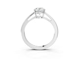 Platinum Oval Solitaire Diamond Ring with Split Shank and Four-Prong Setting_23