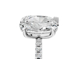 Platinum Oval and Pear Toi Moi Ring with Prong Setting and Micro Pave Band 5