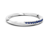 Platinum Pavé Round Blue Sapphire Twist Band