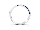 Platinum Pavé Round Blue Sapphire Twist Band_3