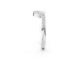 Platinum Pavé Round Diamond Contour Band with Prong Setting_16