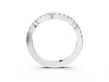 Platinum Pavé Round Diamond Curved Band with Micro Prong Setting_13