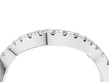 Platinum Pavé Round Diamond Curved Band with Micro Prong Setting_14