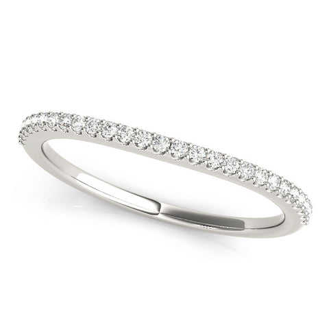 Platinum Pavé Round Diamond Eternity Band with Micro Prong Setting