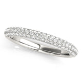 Platinum Pavé Round Diamond Eternity Band with Prong Setting 1