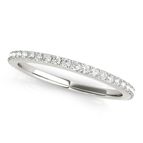 Platinum Pavé Round Diamond Eternity Band with Shared Prong Setting 1