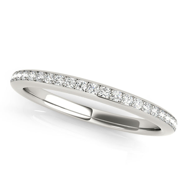 Silver Pavé Round Diamond Eternity Band