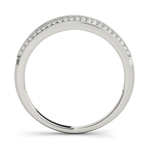 Platinum Pavé Round Diamond Milgrain Eternity Band 1