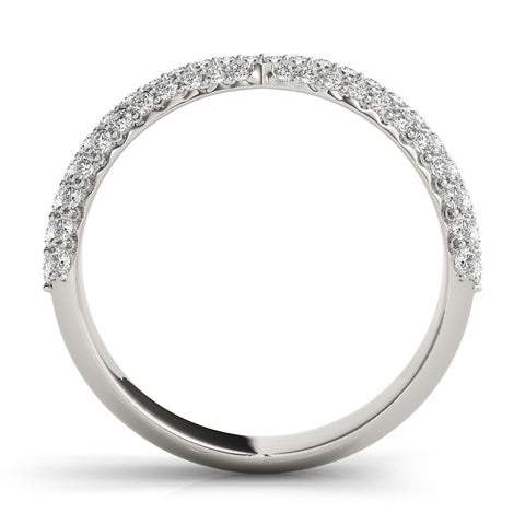 Platinum Pavé Round Diamond Twist Band with Micro Prong Setting