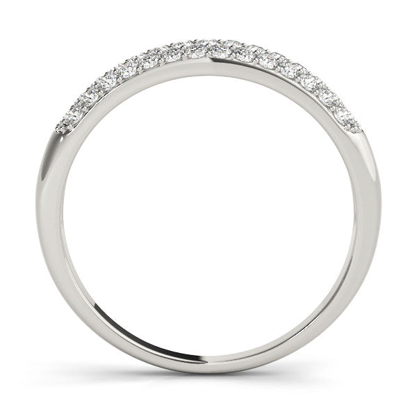Platinum Pavé Round Diamond White Gold Eternity Band 1
