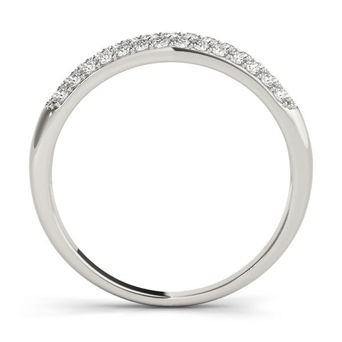 Platinum Pavé Round Diamond White Gold Eternity Band 1