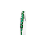 Platinum Pavé Round Emerald Twist Band_5
