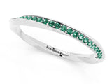 Platinum Pavé Round Green Sapphire Twist Band_13