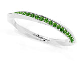 Platinum Pavé Round Peridot Twist Band_1