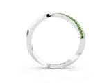 Platinum Pavé Round Peridot Twist Band_3