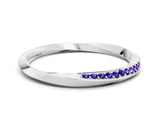 Platinum Pavé Round Tanzanite Twist Band