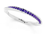 Platinum Pavé Round Tanzanite Twist Band_1