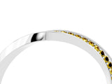 Platinum Pavé Round Yellow Sapphire Twist Band_4