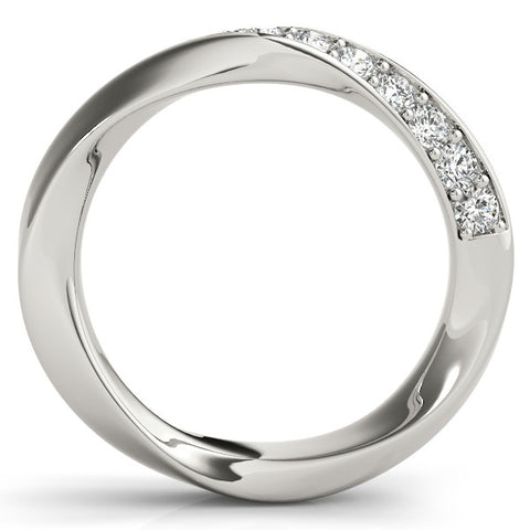 Platinum Pave Round Diamond Twist Band