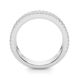 Platinum Pave Round and Baguette Diamond Eternity Band with Channel and Prong Setting 1