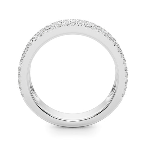 Platinum Pave Round and Baguette Diamond Eternity Band with Channel and Prong Setting 1