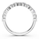 10K White Gold Pear & Round Diamond Wedding Band