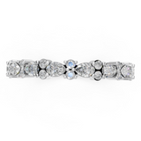 10K White Gold Pear & Round Diamond Wedding Band