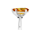 Platinum Pear Cut Citrine Solitaire Engagement Ring with Classic Band and Four-Prong Setting_17