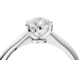 Platinum Pear Cut Diamond Solitaire Engagement Ring with Classic Band and Four-Prong Setting_35