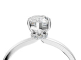 Platinum Pear Cut Diamond Solitaire Ring with Classic Band and Four-Prong Setting_11