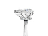 Platinum Pear Cut Diamond Solitaire Ring with Classic Band and Four-Prong Setting_12