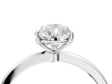 Platinum Pear Cut Diamond Solitaire Ring with Thin Band and Prong Setting_16