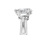 Platinum Pear Cut Diamond Three-Stone Ring with Prong Setting and Pavé Band_60