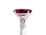 Platinum Pear Cut Garnet Engagement Ring with Side Stone Accents and Four-Prong Setting_17