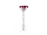 Platinum Pear Cut Garnet Solitaire Engagement Ring with Classic Band and Four-Prong Setting_26
