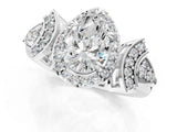 Platinum Pear Cut Halo Diamond Split Shank Engagement Ring with Four-Prong Setting_20