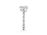 Platinum Pear Cut Solitaire Diamond Ring with Infinity Twist Band and Four-Prong Setting_15